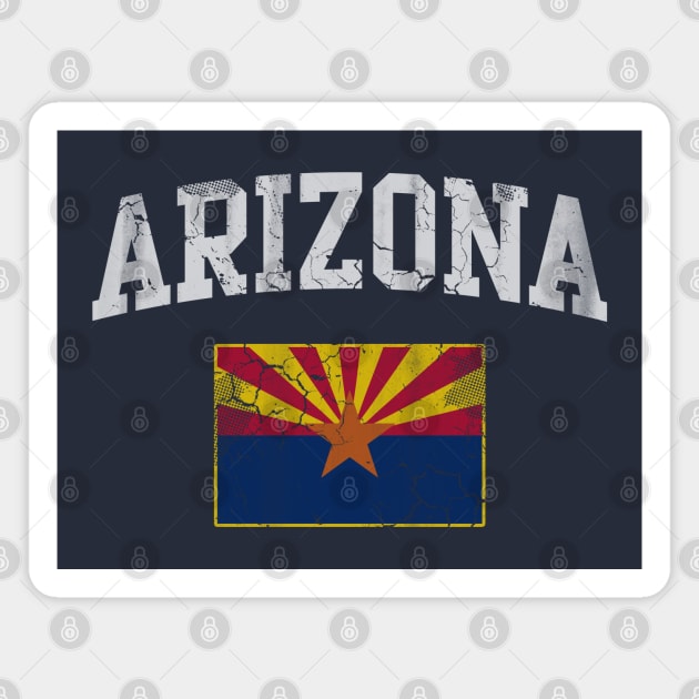 Arizona State Flag Vintage Fade Magnet by E